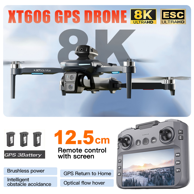Drone Surveying - Drone XT606 MAX 3 baterai, Kamera