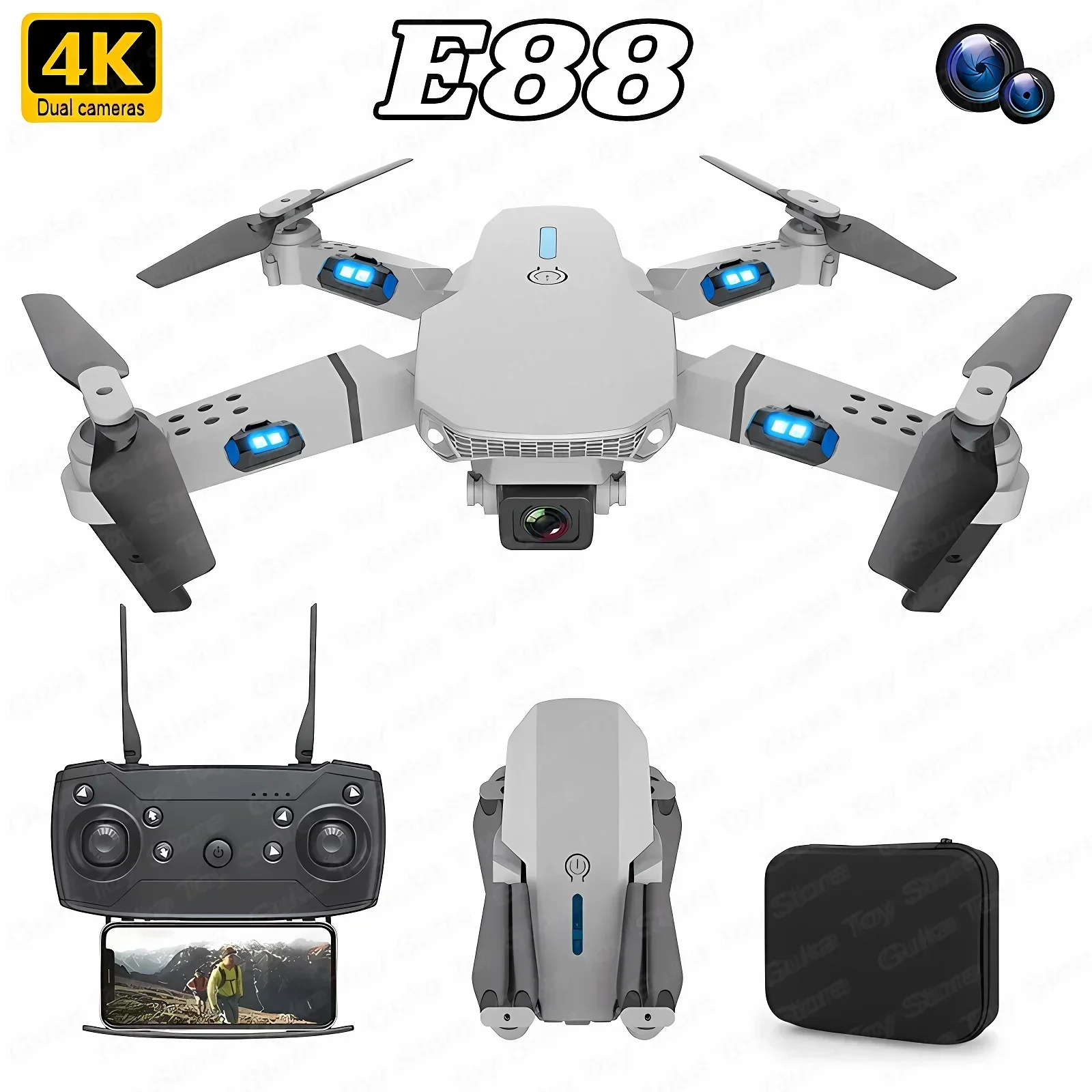 Drone Cinematic - E88 Pro Drone FPV kamera sudut