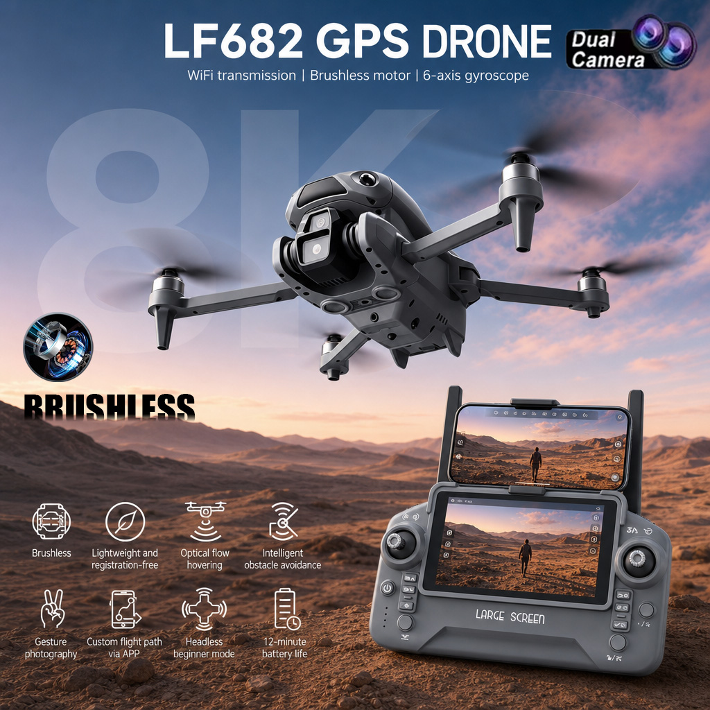Drone Surveying - Drone LF682 Baru 8K Kamera Ganda